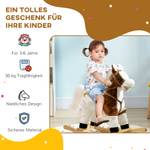 Kinder Schaukelpferd 330-166V00BN Braun - Textil - 26 x 62 x 68 cm