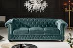 3er Sofa CHESTERFIELD Blau - Grün