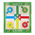 XXL Ludo Spiel Blau - Grün - Rot - Kunststoff - 180 x 10 x 160 cm