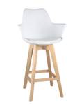 Chaise de bar scandinave MOTA (lot de 2) Blanc