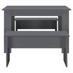 Lot de Table et 2 Bancs Hokksund Gris