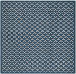 In-/Outdoorteppich Gwen Beige - Blau - Textil - 160 x 1 x 160 cm