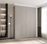 Drehtürenschrank Como 4 Beige - Gold - 180 x 50 cm