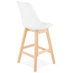 Tabouret De Bar CAMILA Blanc - Marron