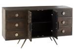 Sideboard Enigma Braun - Massivholz - 150 x 69 x 40 cm