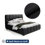 Polsterbett Doppelbett Hamina Schwarz - Breite: 204 cm