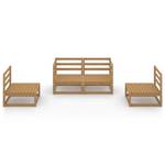 Salon de jardin (lot de 4) 3009891-1 Marron - Bois massif - Bois/Imitation - 70 x 67 x 70 cm