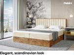 Boxspringbett Lofty 4 Beige - Breite: 169 cm - H4