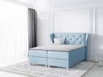 Boxspringbett Bakart Blau - Breite: 204 cm