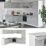 Cuisine en angle R-Line 30228 Imitation béton - Blanc