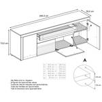 Sideboard La Paz V2 Hochglanz Schwarz - Hochglanz Weiß