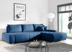 Ecksofa Dhaka L-form Rechts Blau - Ecke davorstehend rechts