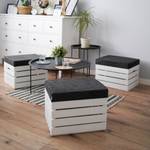 Sitzhocker mit Stauraum WHITE  2er Set Dunkelgrau