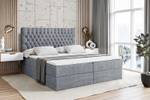 Boxspringbett DAISY Grau - Breite: 180 cm - H3