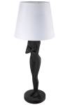 Lady White Tischlampe Black and