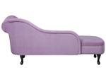 Chaiselongue NIMES Schwarz - Violett - Armlehne davorstehend links - Ecke davorstehend rechts - Textil