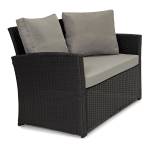 Rattan Sitzgruppe ROMA Schwarz - Kunststoff - Polyrattan - 70 x 76 x 120 cm