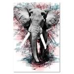 Afrika Elefant Leinwandbild Abstrakt
