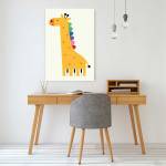 Tableau girafe colorée 80 x 120 cm