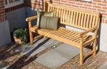 Gartenbank 3-Sitzer Comfort Beige - Holzwerkstoff - Holzart/Dekor - 151 x 95 x 57 cm