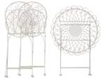 Bistro Set STIFFE 3-tlg Weiß - Metall - 70 x 76 x 70 cm