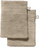 Waschhandschuh 2er-Pack 166390 Taupe