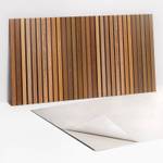 Selbstklebendes Wandpaneel Holz Braun - Kunststoff - 100 x 50 x 50 cm