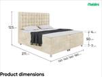 Boxspringbett Aston Beige - Breite: 160 cm - H4