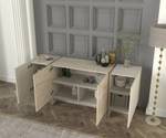 Sideboard mit Granit Optik Beige - Holzwerkstoff - 180 x 75 x 46 cm