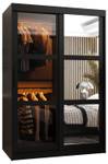 ARMOIRE À PORTES COULISSANTES DOME Largeur : 120 cm - Noir