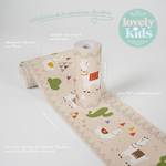 Kinderzimmer Bordüre Selbstklebend Lamas Beige - Grün - Rot - Gelb - Kunststoff - 53 x 1005 x 1 cm