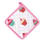 Topflappen Untersetzer Cupcakes Pink - Textil - 20 x 1 x 20 cm