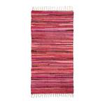 Flickenteppich mehrfarbig Pink - Rot - Textil - 140 x 1 x 70 cm