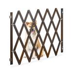 Ausziehbares Hundeabsperrgitter in Braun Braun - Bambus - Metall - 140 x 87 x 2 cm