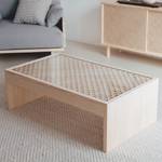 Couchtisch Vedella mit Glas Massivholz - Holzart/Dekor - 98 x 36 x 61 cm