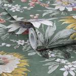 Vliestapete Elegant Blume Grün - Papier - Kunststoff - Textil - 52 x 52 x 1000 cm