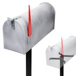 US Mailbox inkl. Standfuß Betonoptik Grau - Metall - 17 x 23 x 48 cm