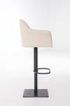 Tabouret de bar Damaso Blanc crème - Noir