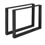 Tischgestell eckig (2er-Set) Schwarz - 90 x 72 cm