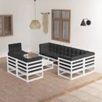 Garten-Lounge-Set (9-teilig) 3009806-2 Anthrazit - Weiß