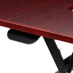 Sitz-Steh-Schreibtischaufsatz Schwarz - Rot - Silber - Holzwerkstoff - Metall - Kunststoff - 90 x 44 x 63 cm