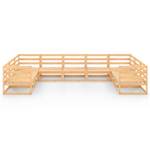 Garten-Lounge-Set (9-teilig) 3009775-1 Braun - Massivholz - Holzart/Dekor - 70 x 67 x 70 cm