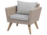 Sitzgruppe VITTORIA 4-tlg Beige - Blau - Braun - Grau - Polyrattan - 135 x 71 x 70 cm