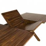 table de jardin en teck 8/10 personnes Marron - Bois massif - Bois/Imitation - 100 x 75 x 180 cm