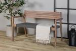 Gartenbank DORIS 2er Set Braun - Massivholz - 120 x 79 x 60 cm