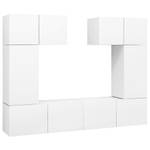 TV-Schrank 6er Set D648 Weiß - Tiefe: 60 cm