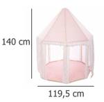 Zelt für Kinderzimmer Pink - Textil - 120 x 140 x 120 cm
