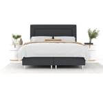 Boxspringbett Laguno Schwarz - Breite: 180 cm