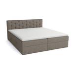 Boxspringbett Doppelbett Merano Steingrau - Breite: 140 cm