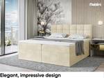 Boxspringbett Tapo 2 Beige - Breite: 180 cm - H3